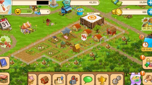 BIG FARMのプレイ画面